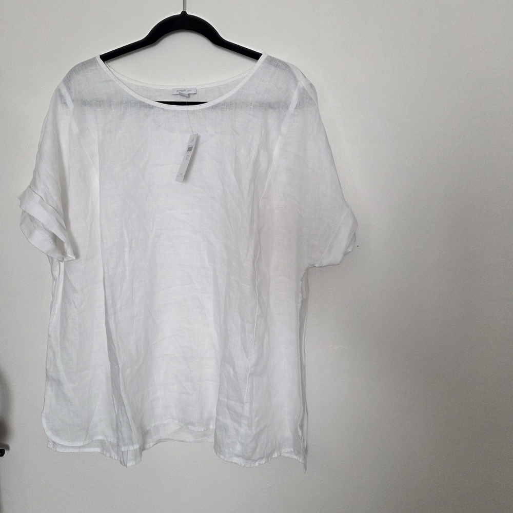 J. Jill Pure Jill NWT Linen Popover Top Xl European Flax